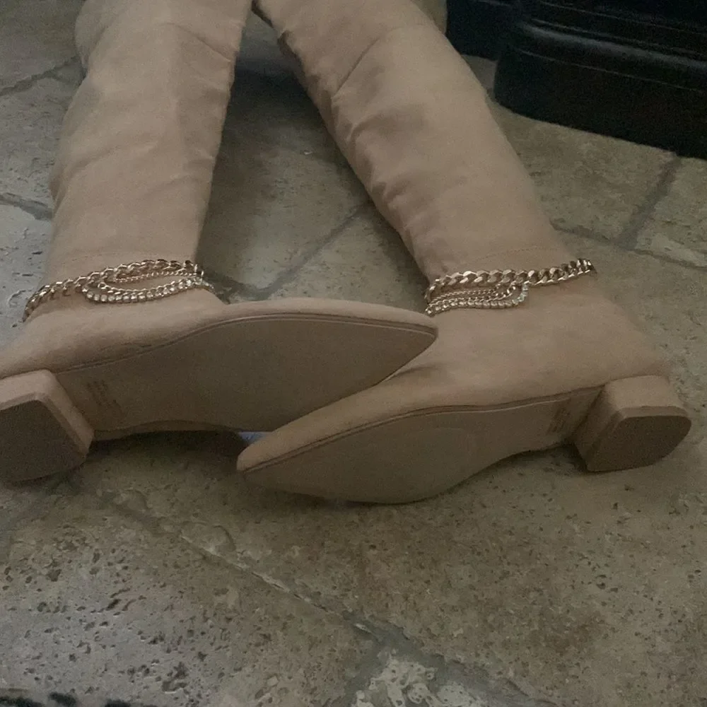 Camel Vegan Suede Boots